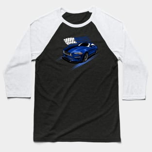 Ford Mustang Blue Baseball T-Shirt